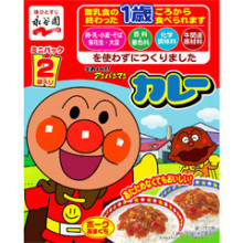 日本 永谷園 面包超人猪肉蔬菜甜味咖喱 12个月 50g*2