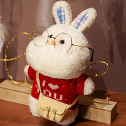 网红毛衣兔子日韩玩偶毛绒玩具，大脸兔公仔，穿衣服娃娃个性礼物女生
