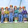 儿童啦啦队演出服小学生，运动会开幕式班服比赛男女童复古衬衫套装