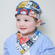 薄款婴儿帽子春秋款男宝宝，海盗帽0-6个月1-2岁女宝宝儿童头巾帽子
