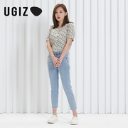 UGIZ商场同款2022夏季韩版女装时尚显瘦铅笔牛仔裤女UBQF917