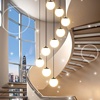 旋转楼梯吊灯现代简约设计感别墅酒店大厅loft公寓复式楼梯长吊灯