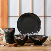 helloKitty日式樱花拉面碗家用碗碟套装创意陶瓷单个饭面碗吃饭碗