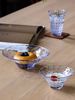 yyun昀手工耐热玻璃水杯茶杯果汁，杯家用蓝色波点甜品，碗燕麦沙拉碗