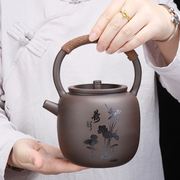 紫砂提梁壶茶具整套功夫茶具大容量耐高温茶壶700毫升茶杯礼家用