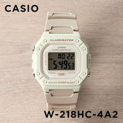 卡西欧手表女CASIO W-218HC-4A2 淡粉色运动学生防水小方块电子表