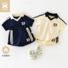 儿童短袖运动套装夏季学院风t恤棉质薄款棒球服婴儿衣服宝宝2件套