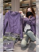 紫色防晒衣女夏季薄款2024空调开衫小个子，连帽冲锋衣外套上衣