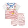 夏季婴儿短袖短裤套装纯棉，女宝宝夏装，两件套女童t恤一岁儿童衣服