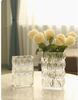 北欧轻奢水晶透明玻璃花瓶，摆件客厅插花富贵竹玫瑰百合鲜花装饰