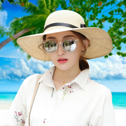 2020帽子女夏季海滩遮阳帽，可折叠沙滩出游度假草帽韩版大沿帽