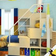 高档厂促儿童床配件上下床高低床子母床楼梯柜扶手阶梯柜护栏白色