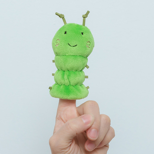 好饿的毛毛虫小虫子手指玩偶幼儿园早教互动表演昆虫套手公仔指偶