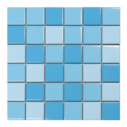 地中海陶瓷游泳池马赛克玻璃水池，鱼池瓷砖户外室内浴池蓝白色