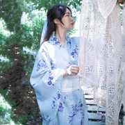 日系和服女正装改良水墨画中国风日式和风个人写真摄影拍照连衣裙