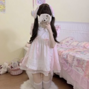99lo小兔崽全款预约]春夏，可爱连衣裙小个子，狗短娃娃裙.