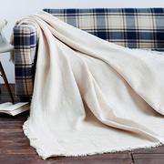 单几何沙发毯流苏纯棉线毯沙发巾北欧地中海风格沙发垫毯套罩