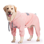 大狗狗衣服灰色四脚，衣萨摩耶哈士奇中大型犬，粉色卫衣秋冬款加