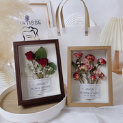 干花相框7寸成品植物立体标本桌面装饰摆台墙壁挂画创意礼物