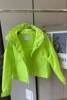 欧洲站2023春季欧货荧光绿拉链开衫上衣减龄洋气工装外套女潮