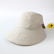 出口日本春夏季防晒渔夫帽，女防uv大檐鸭舌帽子，纯棉轻薄透气太阳帽