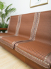 夏季红木沙发凉席坐垫藤垫木沙发海绵垫凉垫套中式沙发垫防滑定制