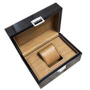 手表盒子木质烤漆收纳饰盒带，锁简约珠宝收藏男士腕表包装礼盒