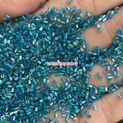 1.5mm-12mm幻彩孔蓝色(孔蓝色，)玻璃管珠串珠材料diy饰品，礼服手缝小珠管