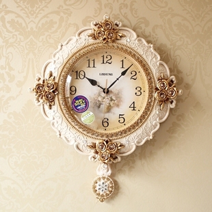 时尚石英钟表欧式挂钟客厅，现代家用大气，装饰挂表艺术挂墙轻奢时钟
