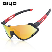giyo骑行revo偏光眼镜防风尘，炫彩镜片户外男女，运动跑步护目镜装备