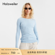 holzweiler女士修身ellie素色，紧身套头毛衣