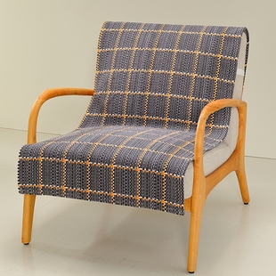 单人沙发椅垫坐垫椅子四季通用单个座垫办公椅，餐椅垫棉麻布艺垫子