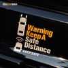 汽车警示贴注意跟车距离，汽车贴纸保持车距反光车身贴划痕贴英文贴