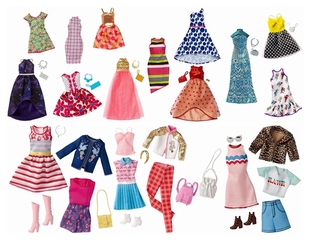 美国正版barbie芭比娃娃30厘米的衣服和鞋子，连衣裙换装套装玩具