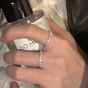 925纯银戒指女轻奢小众设计星星，锆石指环食指戒时尚个性气质尾戒