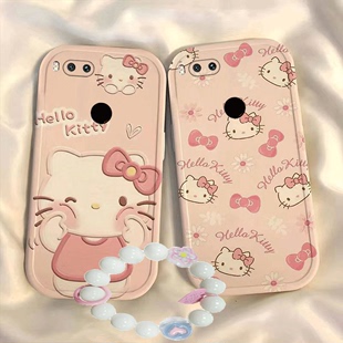 小米5x手机壳凯蒂猫硅胶透明卡通可爱全包套KT猫保护套软xiaomi