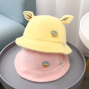 女宝宝帽子秋冬季婴幼儿童渔夫帽女童可爱超萌保暖护耳帽公主洋气