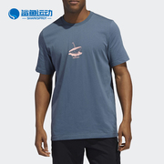 adidas阿迪达斯短袖，男装秋季圆领休闲运动t恤ge4518