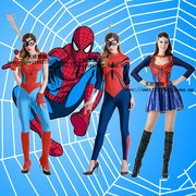 万圣节cos蜘蛛侠表演服装成人女 漫威英雄复仇者联盟超人紧身衣