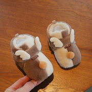 新生婴儿鞋子秋冬款婴幼儿，保暖鞋0-3-6-12月宝宝棉鞋步前鞋加绒防