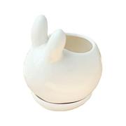 zakka多肉植物花盆白色陶瓷，可爱萌兔子小白兔家居装饰品摆件