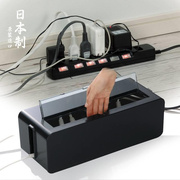 日本inomata插排插线板，收纳盒整理线盒插座，集电线神器理线盒