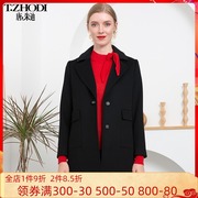唐朱迪女装2020冬季纯色保暖羊毛外套呢大衣 T109818