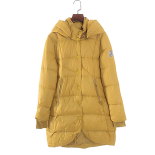 遐系列冬季品牌女装，库存折扣黄色，中长款羽绒服s2111