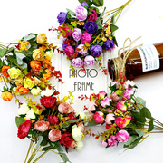 仿真欧式小玫瑰花束单束绢花，假花塑料花单支卉，室内客厅花摆放装饰