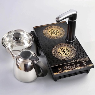 电磁炉电热水壶自动加水嵌入式烧茶炉消毒三合一组合套装茶具