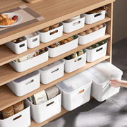 杂物收纳筐桌面收纳盒抽屉式家用厨房浴室整理盒，零食储物篮长方形