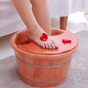 橡木足浴桶泡脚木桶家用大小号保温洗脚木盆泡小腿实木质泡脚盆