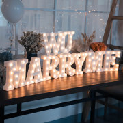 求婚道具浪漫惊喜场景布置创意，用品marryme字母，灯表白室内装饰灯