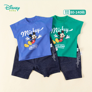 迪士尼童装男童衣服潮帅气米奇儿童短袖套装夏季两件套运动潮